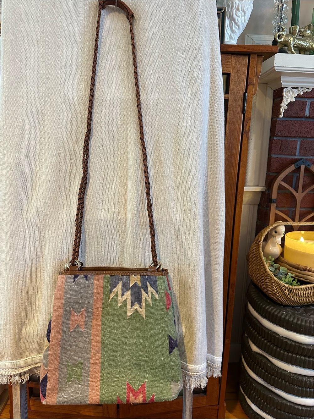 Vintage Franco Sarto Western Woven Bag